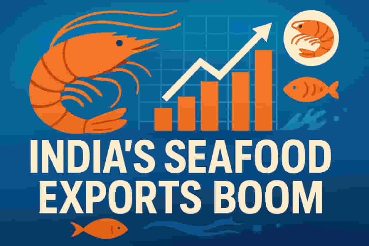 EU ਦੇ ਦਰਵਾਜ਼ੇ ਖੁੱਲ੍ਹੇ! ਭਾਰਤ ਦੇ ਪ੍ਰਾਊਨ ਐਕਸਪੋਰਟ 'ਚ 55% ਦਾ ਵੱਡਾ ਵਾਧਾ, US ਟੈਰਿਫ ਦੇ ਝਟਕੇ ਨੂੰ ਕੀਤਾ ਘੱਟ