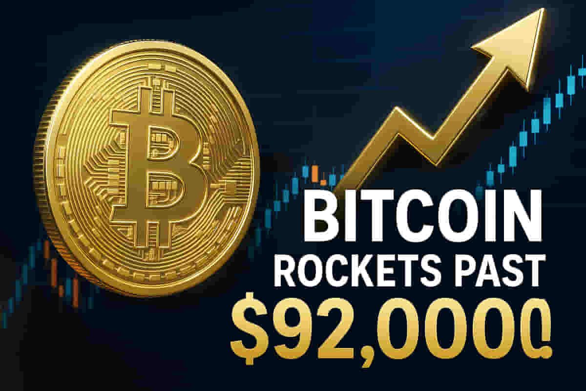 ਫੈਡ ਰੇਟ ਕਟ ਦੀਆਂ ਅਫਵਾਹਾਂ 'ਤੇ ਬਿਟਕੋਇਨ $92,000 ਤੋਂ ਪਾਰ! ਕੀ ਇਹ ਨਵੇਂ ਕ੍ਰਿਪਟੋ ਬੂਮ ਦੀ ਸ਼ੁਰੂਆਤ ਹੈ?