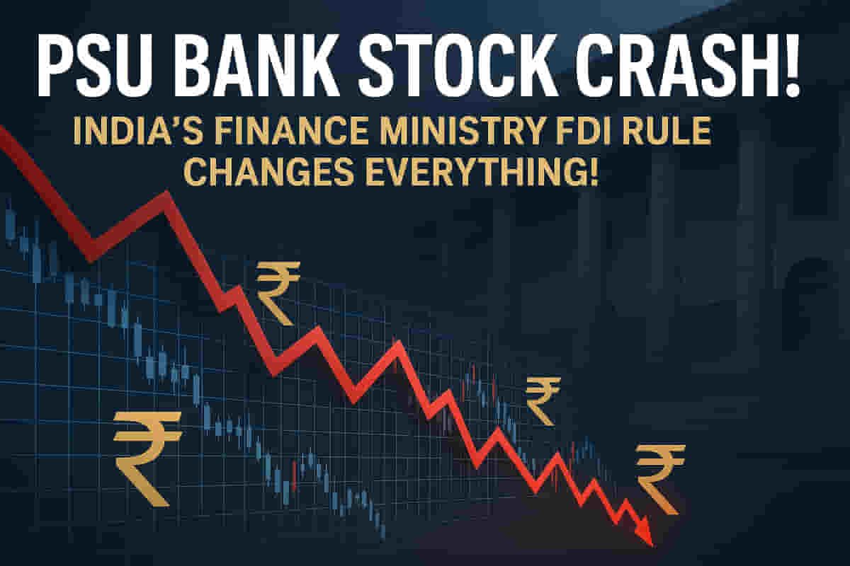 PSU Bank Stocks Plunge! Finance Ministry's FDI Clarification Sparks Investor Panic – What You MUST Know!