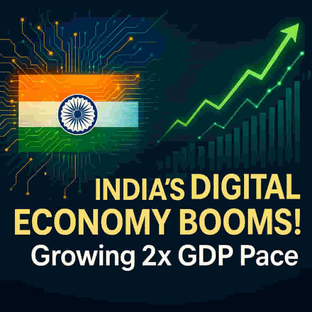 ਭਾਰਤ ਦੀ ਡਿਜੀਟਲ ਇਕਾਨਮੀ 'ਚ ਧਮਾਕਾ: GDP ਤੋਂ ਦੁੱਗਣੀ ਰਫ਼ਤਾਰ ਨਾਲ ਵੱਧ ਰਹੀ, ਏਸ਼ੀਆ 'ਤੇ ਭਾਰੂ!
