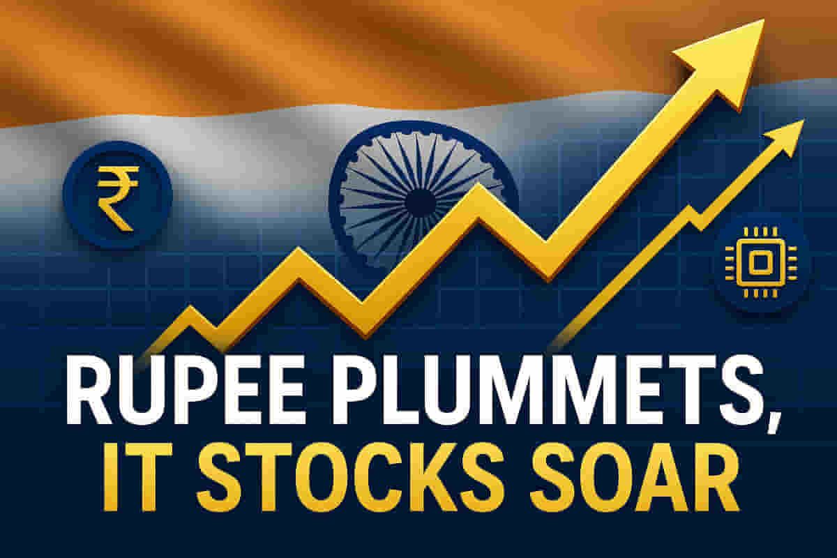 Rupee Tumbles Past 90! Why Indian IT Stocks Are Soaring to the Top Gainers Today
