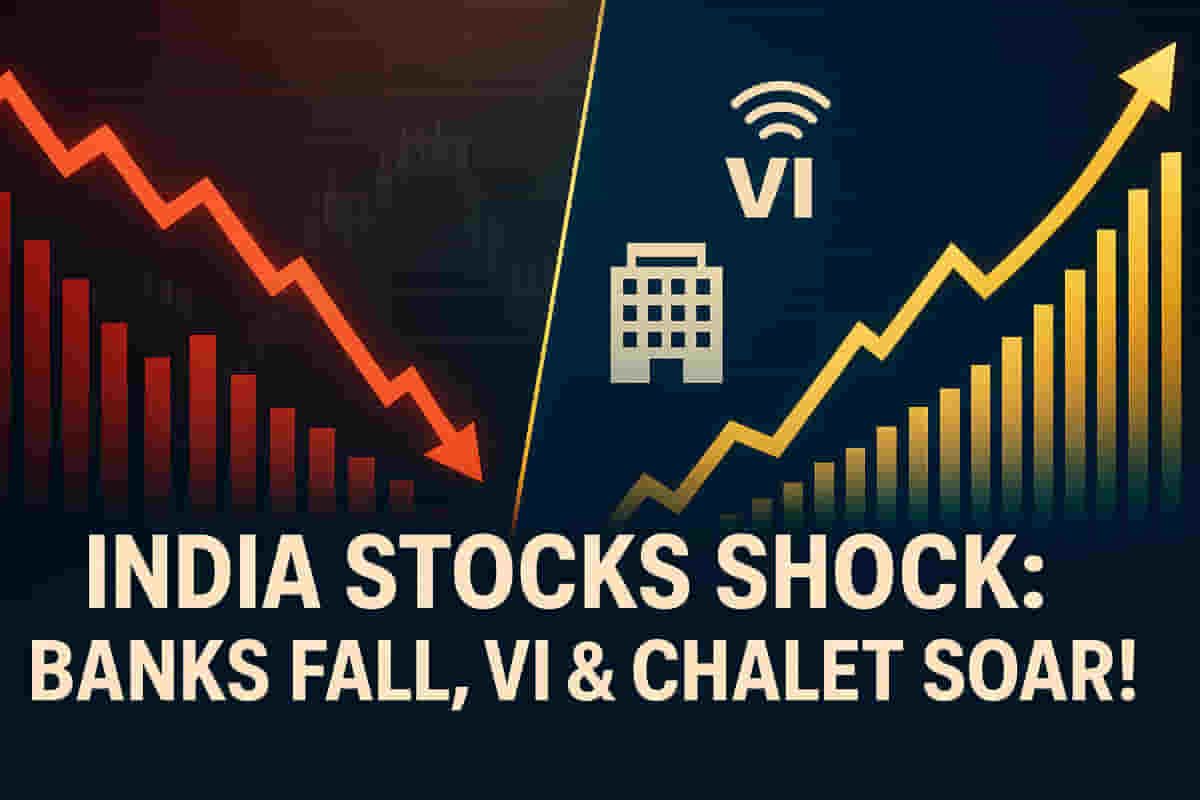 ਇੰਡੀਆ ਸਟਾਕਸ: ਬੈਂਕ ਡਿੱਗੇ, ਵੋਡਾਫੋਨ ਆਈਡੀਆ ਅਤੇ ਚਲੇਟ ਹੋਟਲਜ਼ ਉੱਛਲੇ - ਟਾਪ ਮੂਵਰਜ਼ ਦਾ ਖੁਲਾਸਾ!