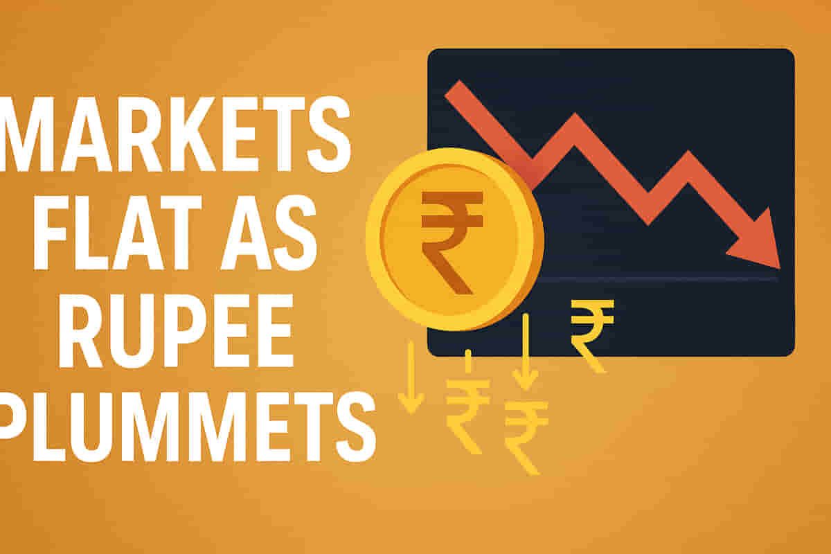 ਸੈਂਸੈਕਸ, ਨਿਫਟੀ ਫਲੈਟ: ਰੁਪਏ ਦੀ ਰਿਕਾਰਡ ਗਿਰਾਵਟ ਤੇ ਟਰੇਡ ਡੀਲ ਦੀਆਂ ਚਿੰਤਾਵਾਂ ਨੇ ਇਨਵੈਸਟਰਾਂ ਦੇ ਮੂਡ ਨੂੰ ਖਰਾਬ ਕੀਤਾ!