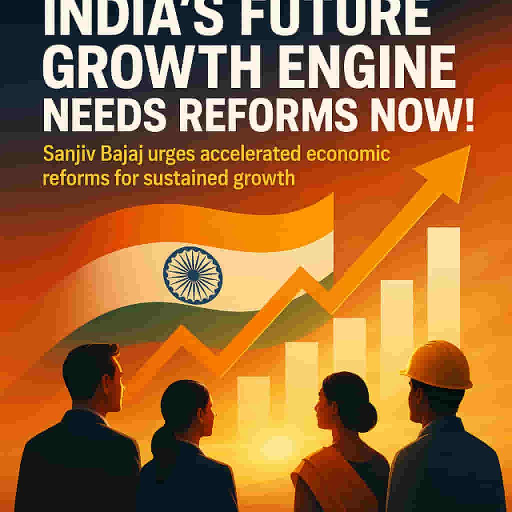 ਸੰਜੀਵ ਬਜਾਜ ਦਾ ਤੁਰੰਤ ਸੱਦਾ: ਭਾਰਤ ਨੂੰ ਭਾਰੀ ਵਿਕਾਸ ਲਈ ਹੁਣੇ ਹੀ ਨੈਕਸਟ-ਜਨ ਸੁਧਾਰਾਂ ਦੀ ਲੋੜ ਹੈ!