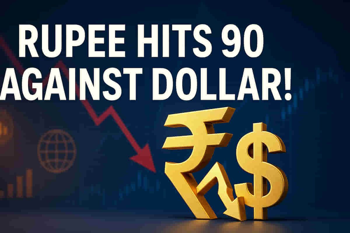 ਰੁਪਇਆ ਇਤਿਹਾਸਕ ₹90 ਪ੍ਰਤੀ ਡਾਲਰ 'ਤੇ ਡਿੱਗਿਆ! ਕੀ ਭਾਰਤ ਦੀ ਆਰਥਿਕਤਾ ਇਸ ਝਟਕੇ ਲਈ ਤਿਆਰ ਹੈ?