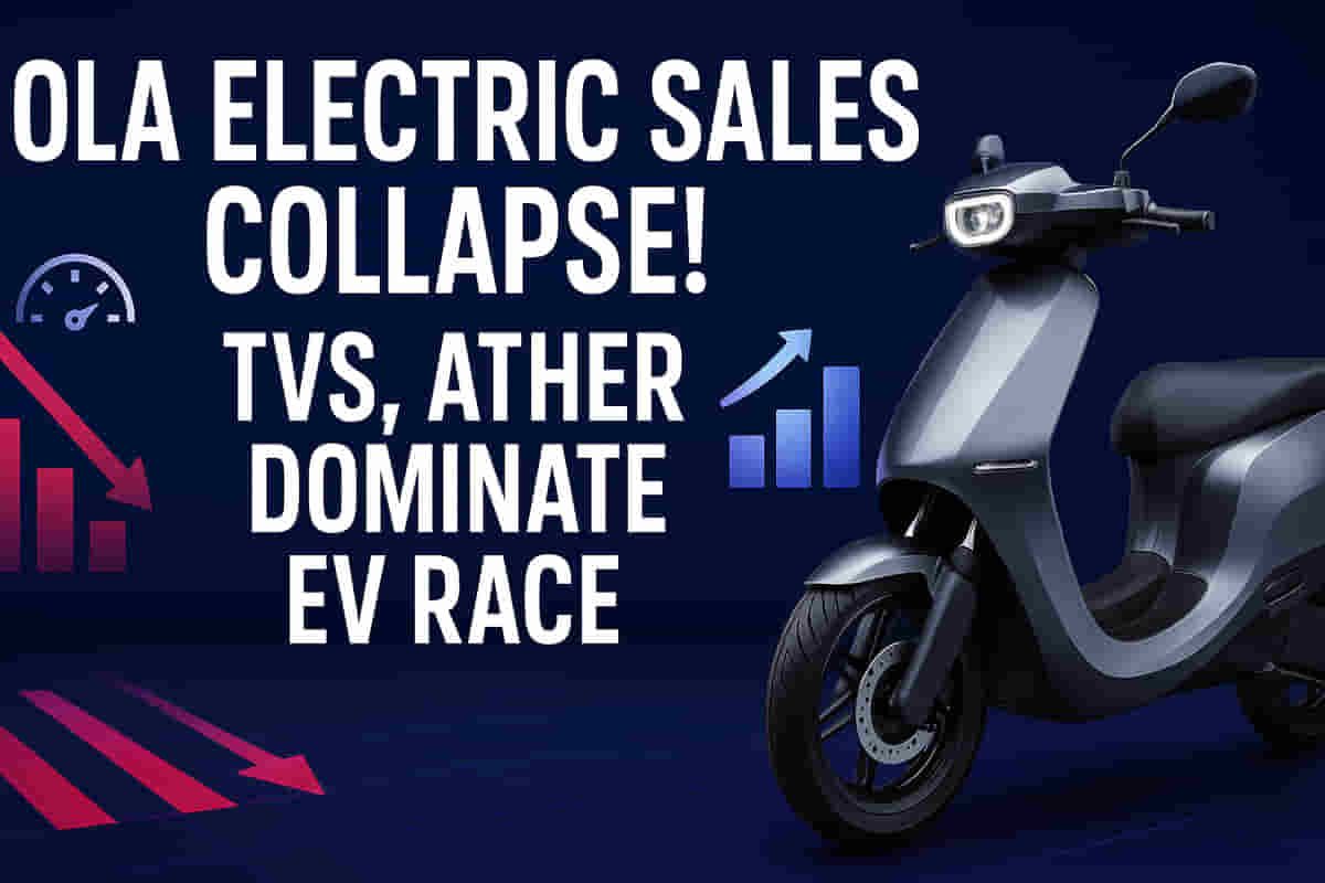 Ola Electric ਦਾ EV ਮਾਰਕੀਟ ਸ਼ੇਅਰ ਡਿੱਗਿਆ! TVS, Bajaj, Ather ਦਾ ਰਾਜ - ਇਲੈਕਟ੍ਰਿਕ ਰੇਸ ਕੌਣ ਜਿੱਤ ਰਿਹਾ ਹੈ?