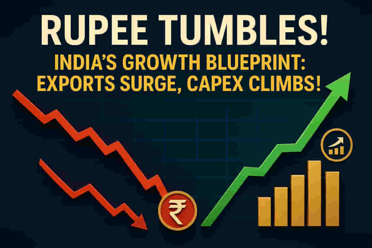ਰੁਪਇਆ ₹90 ਦੇ ਨਵੇਂ ਹੇਠਲੇ ਪੱਧਰ 'ਤੇ ਪਹੁੰਚਿਆ, ਪਰ CII ਨੂੰ ਐਕਸਪੋਰਟ ਬੂਮ ਅਤੇ ਕੈਪੈਕਸ ਵਾਧੇ ਦੀ ਉਮੀਦ! ਭਾਰਤ ਦਾ ਵਿਕਾਸ ਬਲੂਪ੍ਰਿੰਟ ਜਾਰੀ!