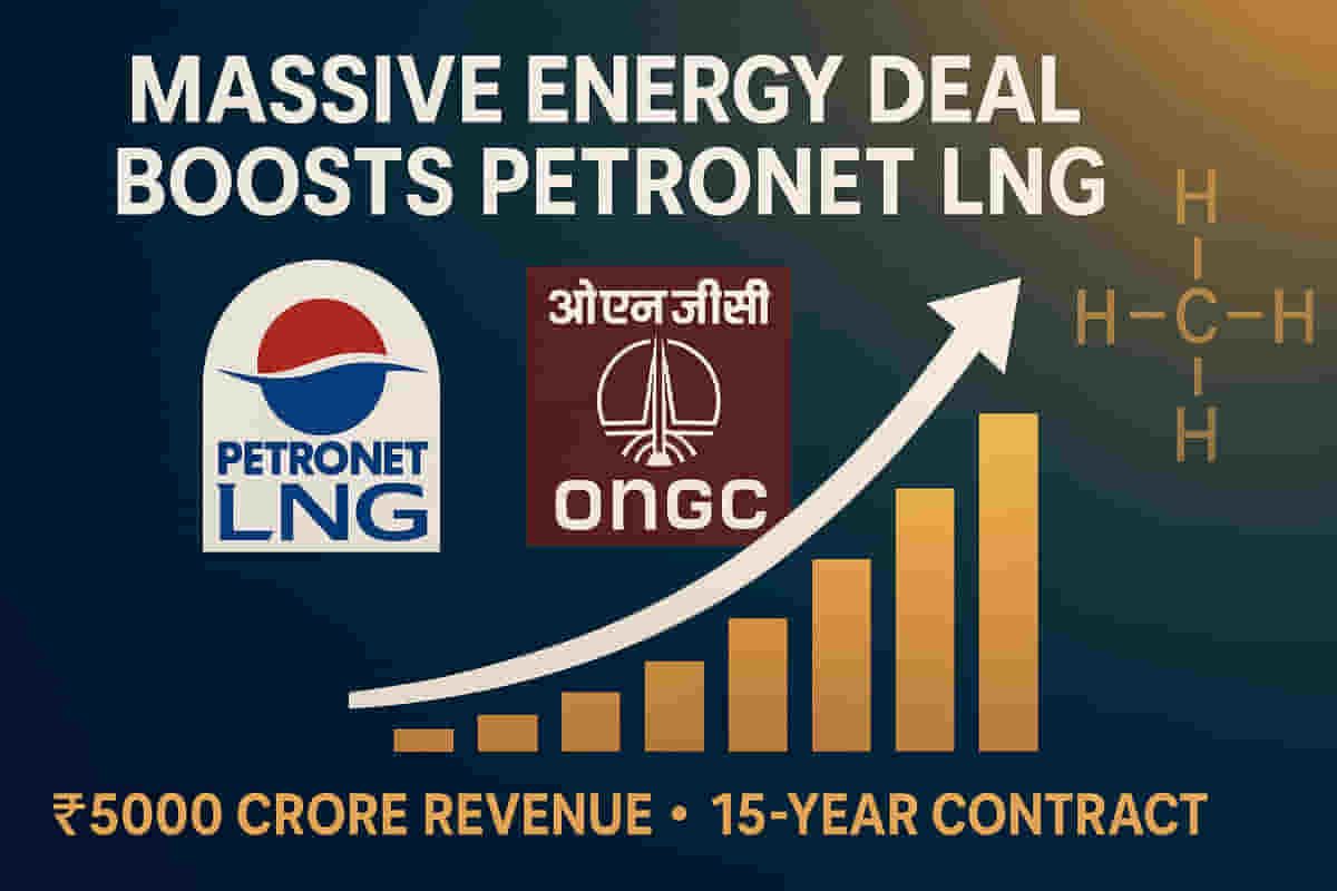 ਪੈਟਰੋਨੇਟ ਐਲਐਨਜੀ ਵਿਸ਼ਾਲ ONGC ਡੀਲ 'ਤੇ ਉੱਛਲੀ: ₹5000 ਕਰੋੜ ਦੀ ਮਾਲੀਆ ਵਾਧਾ ਨਿਵੇਸ਼ਕਾਂ ਵਿੱਚ ਉਤਸ਼ਾਹ ਭਰ ਰਿਹਾ ਹੈ!