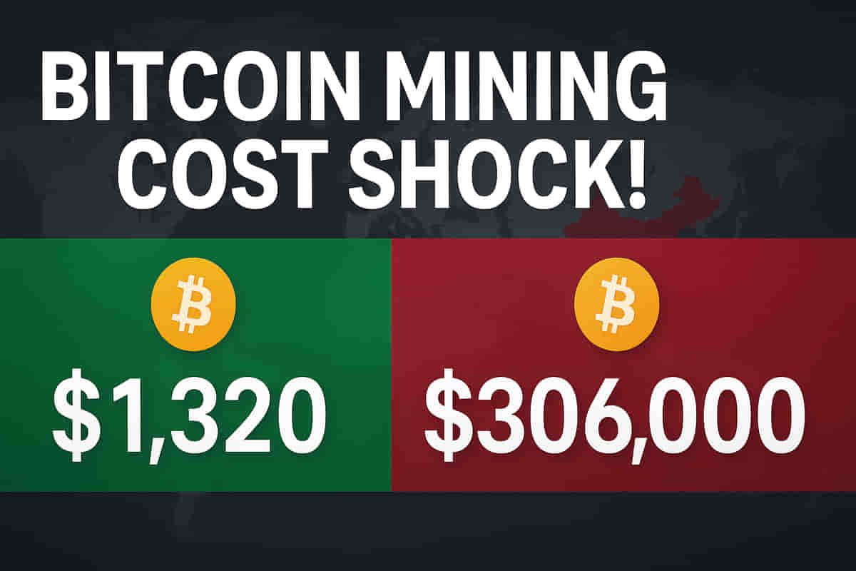 ਬਿਟਕੋਇਨ ਮਾਈਨਿੰਗ ਲਾਗਤਾਂ ਦਾ ਖੁਲਾਸਾ: ਗਲੋਬਲ ਪਾੜਾ ਸਾਹਮਣੇ ਆਇਆ - ਇਟਲੀ ਵਿੱਚ $306,000 ਬਨਾਮ ਈਰਾਨ ਵਿੱਚ $1,320!