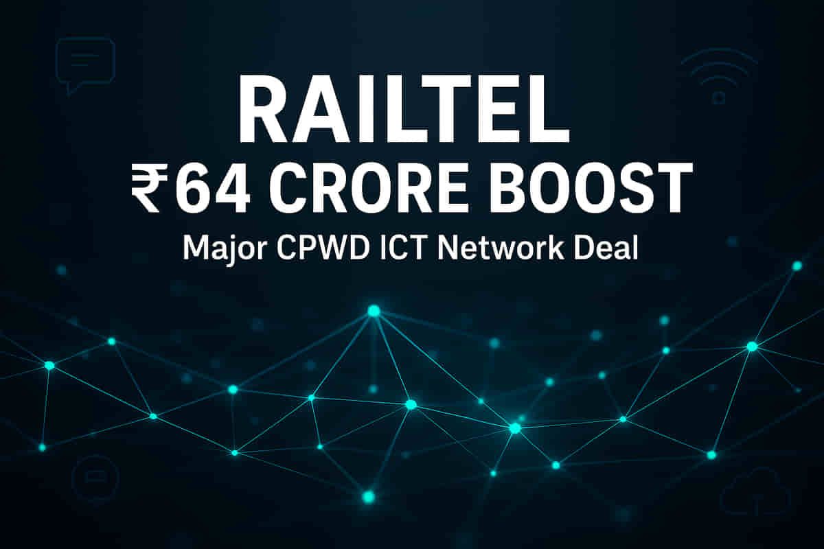 ₹64 ਕਰੋੜ ਦਾ ਵੱਡਾ ਬੂਸਟ! ਰੇਲਟੇਲ ਨੂੰ CPWD ਤੋਂ ਮਿਲਿਆ ਵੱਡਾ ICT ਨੈੱਟਵਰਕ ਪ੍ਰੋਜੈਕਟ - ਕੀ ਵੱਡੀ ਗ੍ਰੋਥ ਹੋਵੇਗੀ?