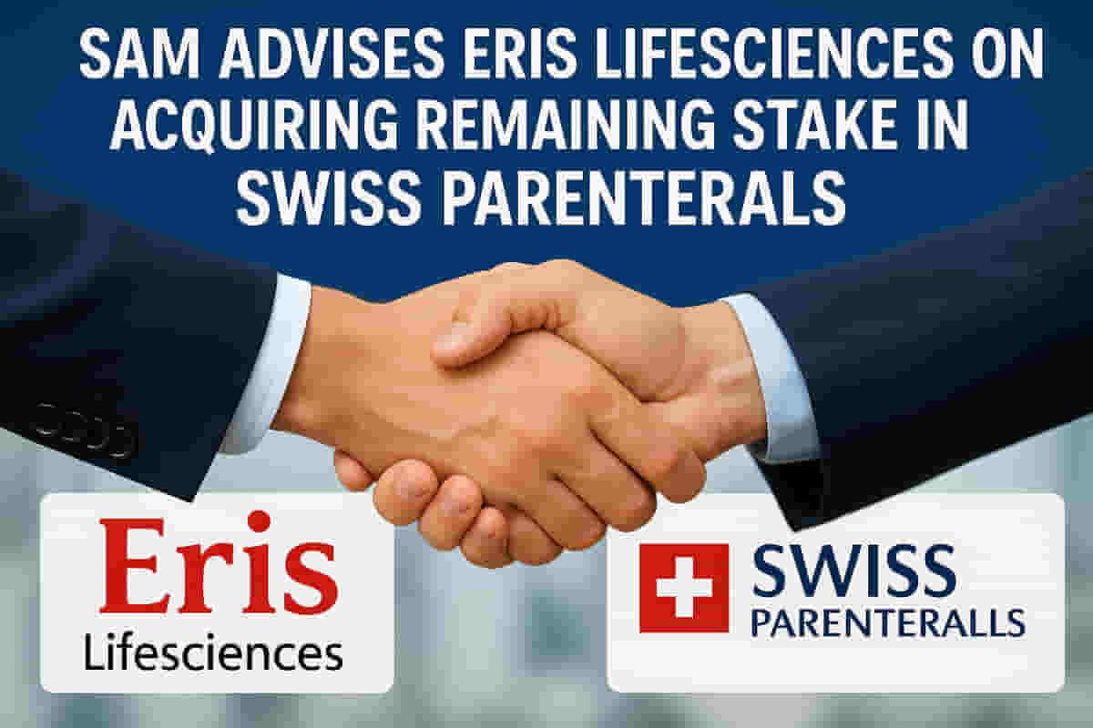 ₹423 કરોડનો મોટો સોદો: Eris Lifesciences, Swiss Parenterals ને સંપૂર્ણપણે હસ્તગત કરશે!