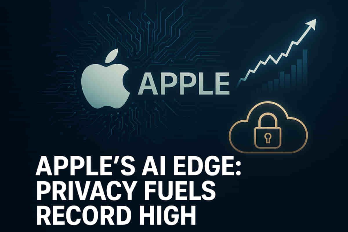 Appleનું AI સ્ટેપ: ટેક રેસમાં પ્રાઇવસી-ફર્સ્ટ સ્ટ્રેટેજી સાથે સ્ટોક રેકોર્ડ હાઇ!