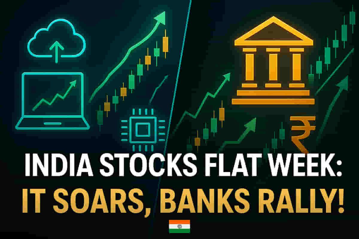 சென்செக்ஸ் & நிஃப்டி தட்டையாக, ஆனால் இதைத் தவறவிடாதீர்கள்! RBI வெட்டுக்குப் பிறகு IT ராக்கெட்கள், வங்கிகள் உயர்வு!