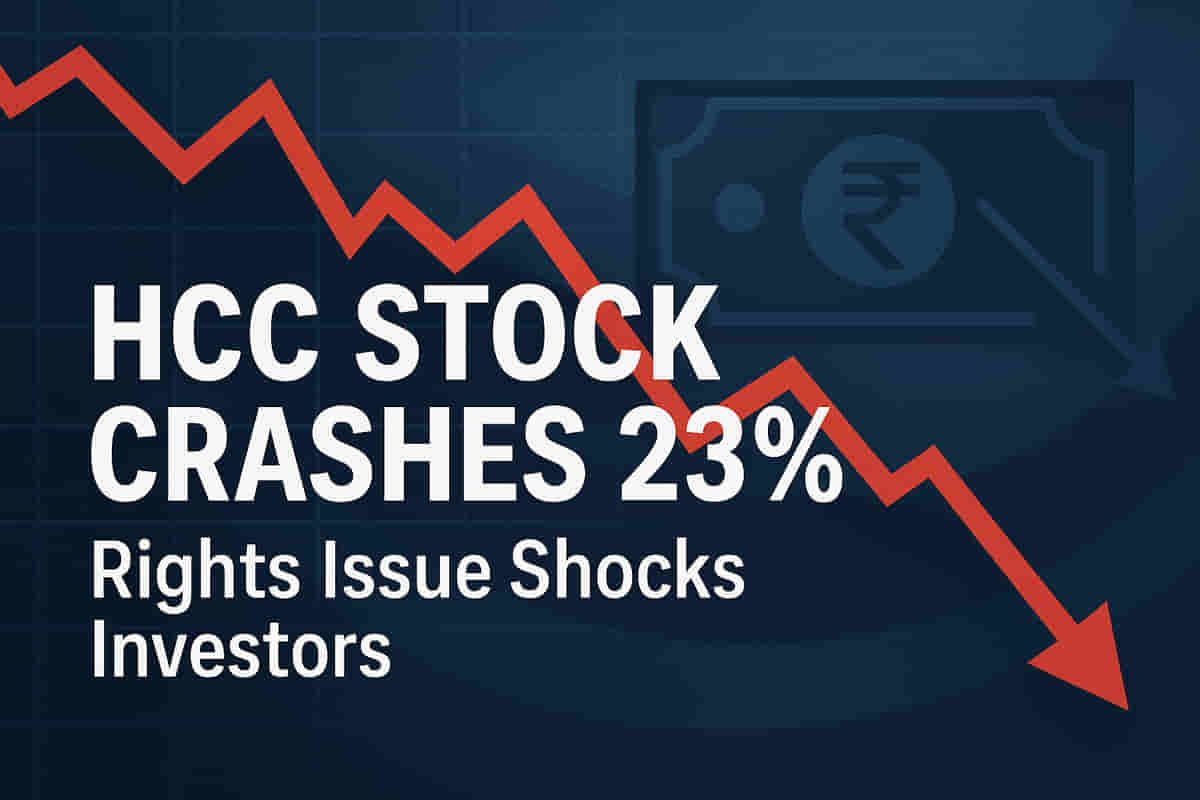 राइट्स इश्यूच्या धक्क्याने HCC स्टॉक 23% क्रॅश! तुमची गुंतवणूक सुरक्षित आहे का?
