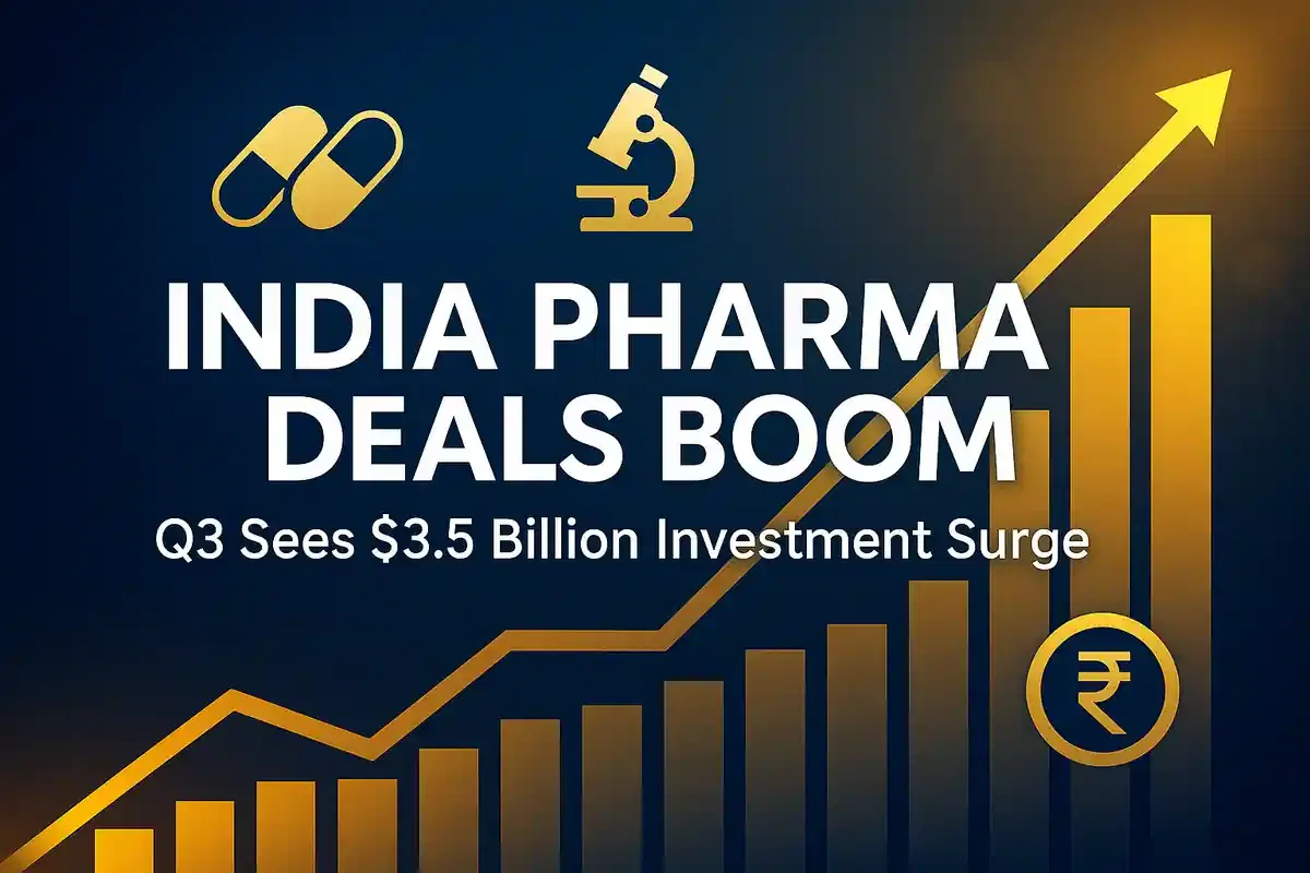 ਭਾਰਤੀ ਫਾਰਮਾ ਅਤੇ ਹੈਲਥਕੇਅਰ ਸੈਕਟਰ ਵਿੱਚ Q3 ਵਿੱਚ $3.5 ਬਿਲੀਅਨ ਦਾ ਵੱਡਾ ਡੀਲ ਵਾਧਾ