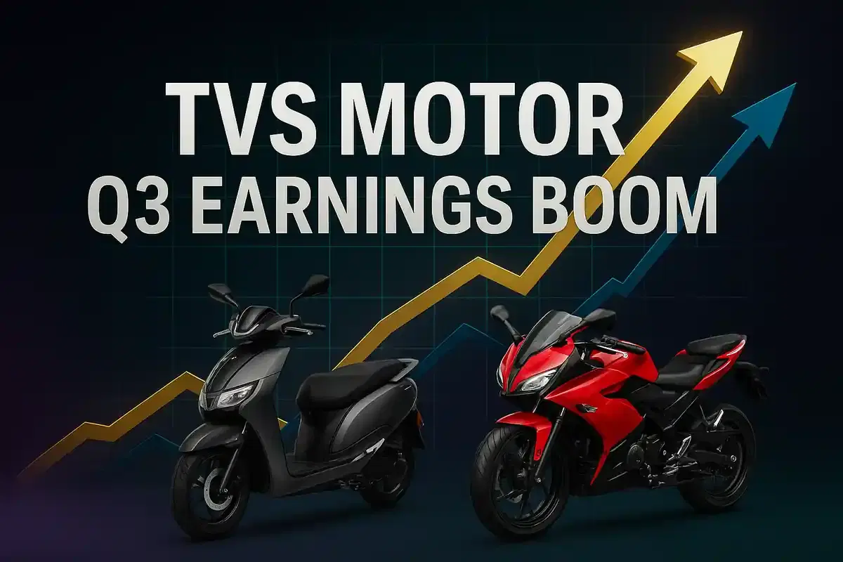 TVS ਮੋਟਰ ਕੰਪਨੀ ਨੇ Q3 ਦੇ ਮਜ਼ਬੂਤ ਅੰਕੜੇ ਦੱਸੇ: ਨੈੱਟ ਮੁਨਾਫਾ 37% ਵਧਿਆ, ਮਾਲੀਆ 29% ਵਧਿਆ