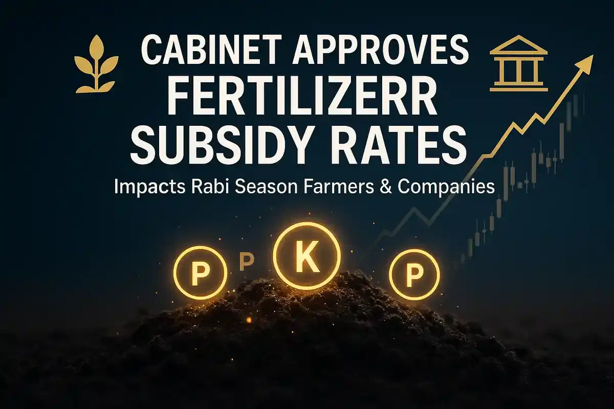 ਯੂਨੀਅਨ ਕੈਬਨਿਟ ਨੇ ਰਬੀ ਸੀਜ਼ਨ ਦੇ ਖਾਦਾਂ ਲਈ ਨਿਊਟ੍ਰੀਅੰਟ-ਬੇਸਡ ਸਬਸਿਡੀ ਦਰਾਂ ਨੂੰ ਮਨਜ਼ੂਰੀ ਦਿੱਤੀ