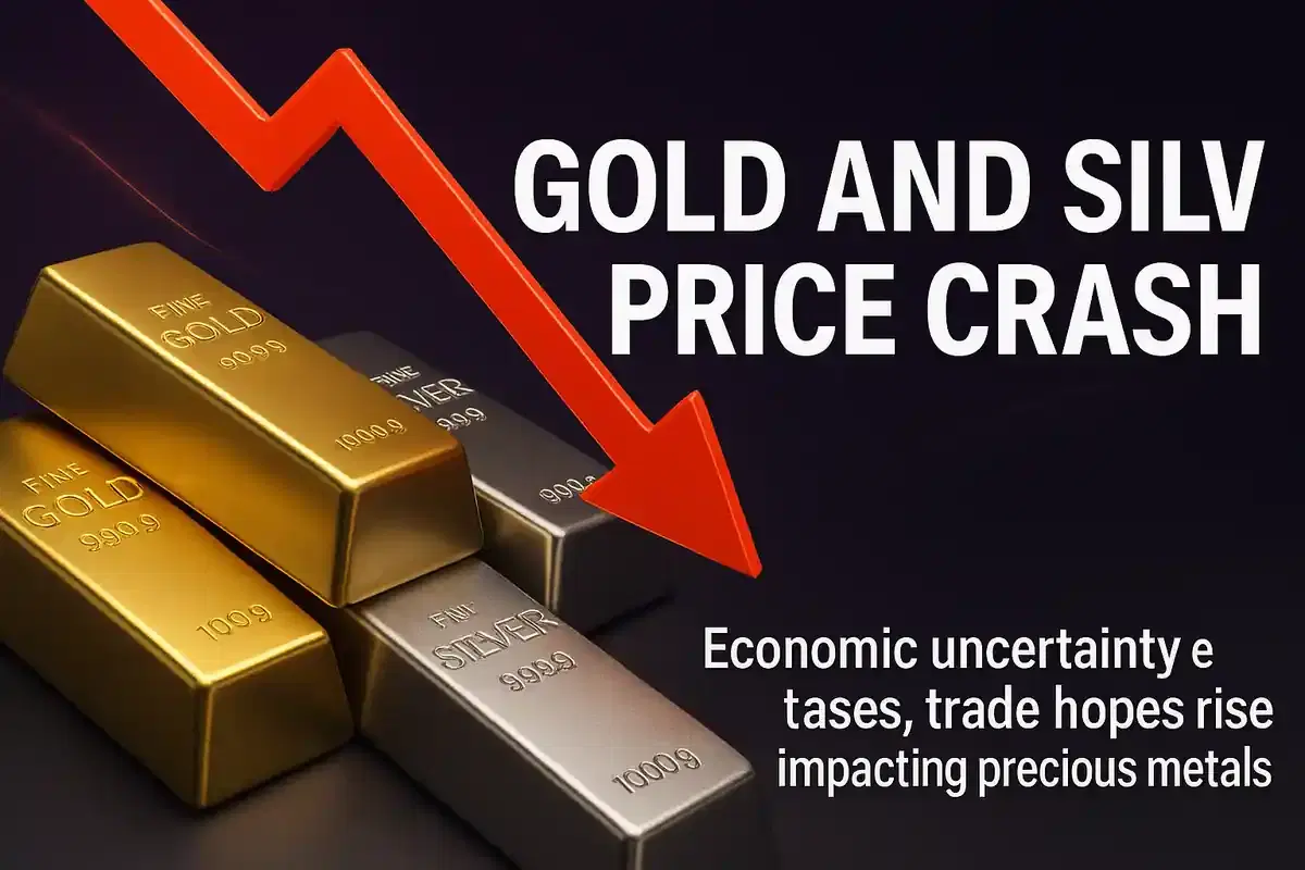 ਵਪਾਰ ਸਮਝੌਤੇ ਦੀ ਉਮੀਦ ਅਤੇ ਫੈਡ 'ਤੇ ਨਜ਼ਰ ਕਾਰਨ ਸੋਨੇ-ਚਾਂਦੀ ਦੀਆਂ ਕੀਮਤਾਂ ਵਿੱਚ ਲਗਭਗ 10% ਗਿਰਾਵਟ