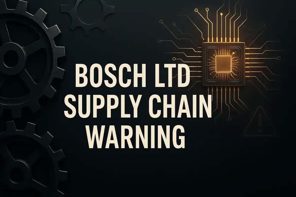 Bosch Ltd. ਨੇ ਸਪਲਾਈ ਚੇਨ (Supply Chain) ਸਮੱਸਿਆਵਾਂ ਕਾਰਨ ਭਾਰਤ ਵਿੱਚ ਸੰਭਾਵੀ ਉਤਪਾਦਨ ਰੁਕਾਵਟਾਂ ਦੀ ਚੇਤਾਵਨੀ ਦਿੱਤੀ
