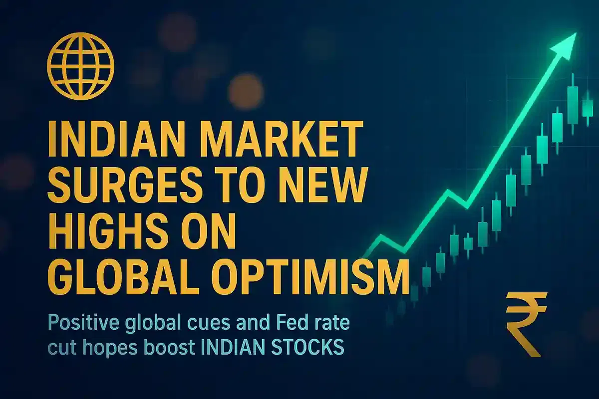 ਸਕਾਰਾਤਮਕ ਗਲੋਬਲ ਦ੍ਰਿਸ਼ਟੀਕੋਣ ਅਤੇ ਫੈਡ ਰੇਟ ਕਟ ਦੀਆਂ ਉਮੀਦਾਂ 'ਤੇ ਭਾਰਤੀ ਸੂਚਕ ਅੰਕਾਂ ਵਿੱਚ ਵਾਧਾ