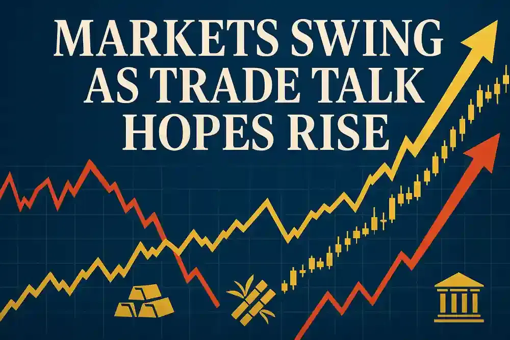 US ਵਪਾਰਕ ਸੌਦੇ ਦੀਆਂ ਉਮੀਦਾਂ 'ਤੇ ਭਾਰਤੀ ਬਾਜ਼ਾਰਾਂ 'ਚ ਤੇਜ਼ੀ; SEBI ਨਿਯਮਾਂ ਕਾਰਨ ਮੈਟਲ, ਸ਼ੂਗਰ 'ਚ ਵਾਧਾ, AMC 'ਚ ਗਿਰਾਵਟ