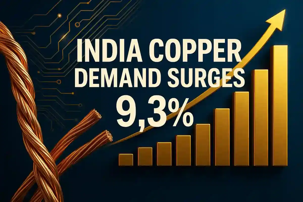ਬੁਨਿਆਦੀ ਢਾਂਚੇ ਅਤੇ ਹਰੀ ਊਰਜਾ ਨਾਲ ਚੱਲਣ ਵਾਲੀ, FY25 ਵਿੱਚ ਭਾਰਤ ਦੀ ਕਾਪਰ (Copper) ਮੰਗ 9.3% ਵਧੀ