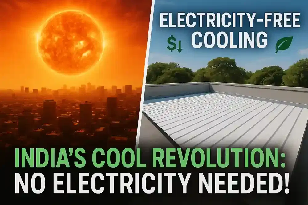 ਭਾਰਤ ਦੀ ਗਰਮੀ ਦੀਆਂ ਲਹਿਰਾਂ ਅਤੇ ਗਰਿੱਡ ਦੇ ਤਣਾਅ ਦਾ ਮੁਕਾਬਲਾ ਕਰਨ ਲਈ ਬਿਜਲੀ-ਮੁਕਤ ਕੂਲਿੰਗ ਤਕਨਾਲੋਜੀ ਵਿੱਚ ਸਫਲਤਾ