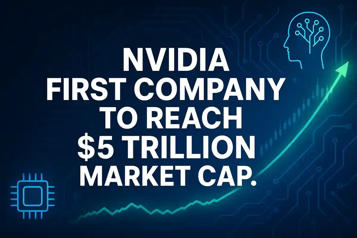 Nvidia $5 ਟ੍ਰਿਲਅਨ ਮਾਰਕੀਟ ਕੈਪੀਟਲਾਈਜ਼ੇਸ਼ਨ ਦਾ ਮੀਲ ਪੱਥਰ ਪਾਰ ਕਰਨ ਵਾਲੀ ਪਹਿਲੀ ਕੰਪਨੀ ਬਣੀ