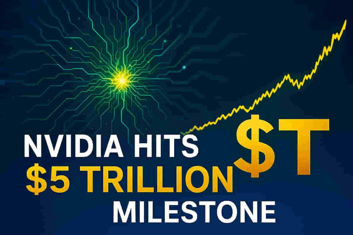AI ਬੂਮ ਦੌਰਾਨ, $5 ਟ੍ਰਿਲੀਅਨ ਮਾਰਕੀਟ ਵੈਲਿਊ ਤੱਕ ਪਹੁੰਚਣ ਵਾਲੀ ਪਹਿਲੀ ਕੰਪਨੀ ਬਣੀ Nvidia