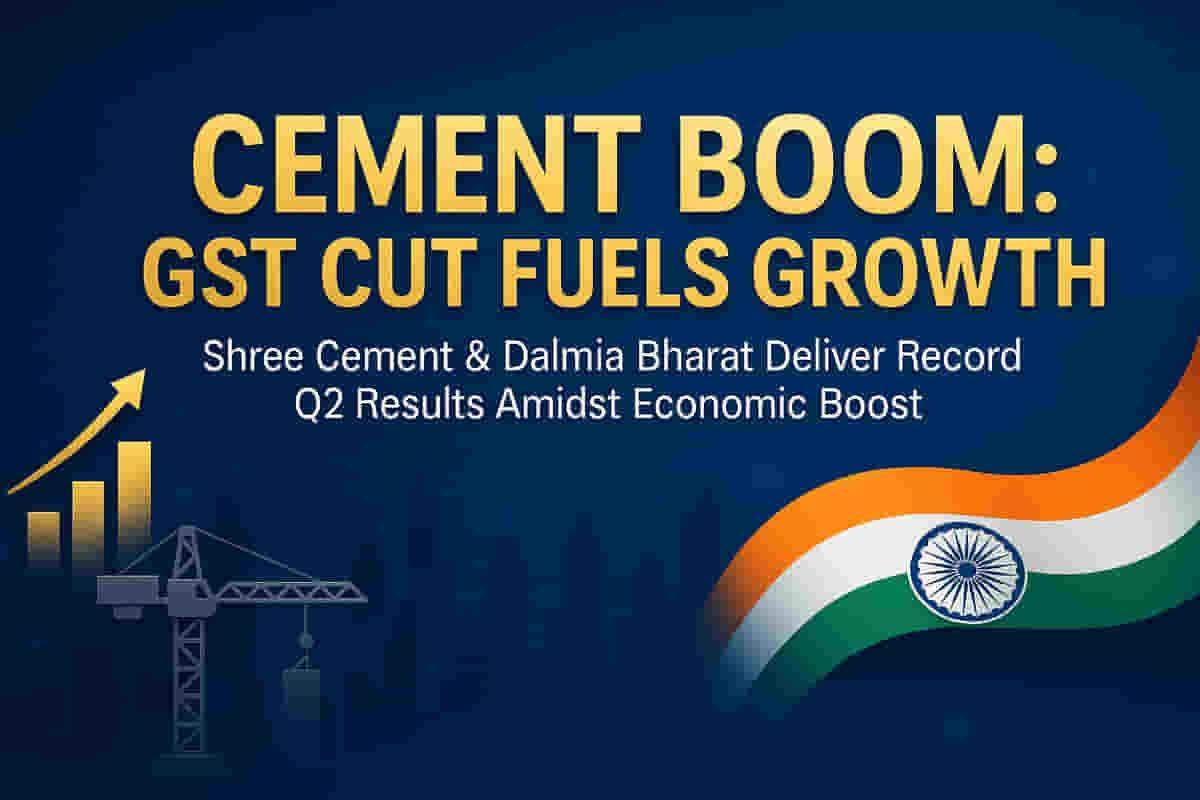 ਜੀਐਸਟੀ ਕਟੌਤੀ ਅਤੇ ਮਜ਼ਬੂਤ Q2 ਪ੍ਰਦਰਸ਼ਨ 'ਤੇ ਸੀਮਿੰਟ ਸਟਾਕਾਂ ਵਿੱਚ ਤੇਜ਼ੀ: ਸ਼੍ਰੀ ਸੀਮਿੰਟ ਅਤੇ ਡਾਲਮੀਆ ਭਾਰਤ ਚਮਕਦੇ ਹਨ