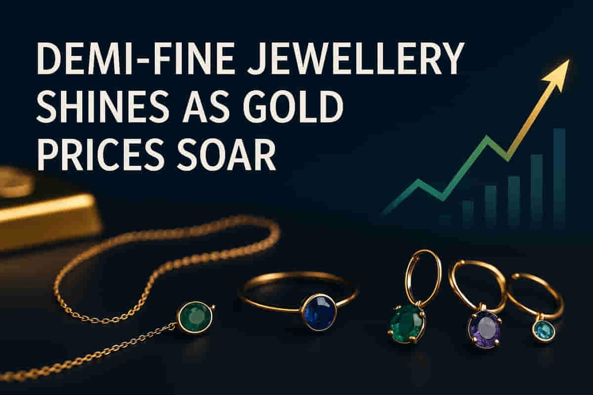 ਸੋਨੇ ਦੀਆਂ ਕੀਮਤਾਂ ਵਧਣ ਕਾਰਨ ਭਾਰਤ ਵਿੱਚ ਡੈਮੀ-ਫਾਈਨ ਜਿਊਲਰੀ ਦੀ ਮੰਗ ਵਧੀ, ਨਿਵੇਸ਼ਕਾਂ ਅਤੇ ਖਪਤਕਾਰਾਂ ਨੂੰ ਆਕਰਸ਼ਿਤ ਕੀਤਾ।