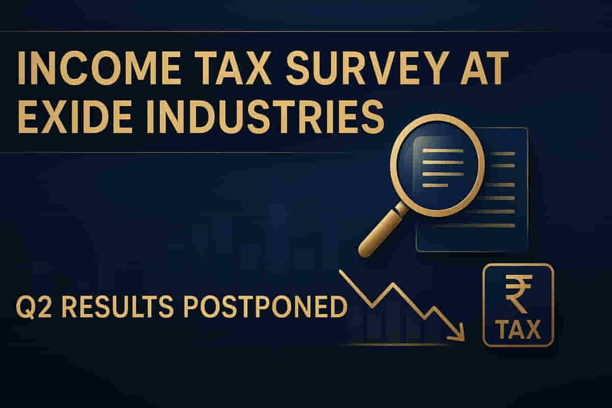 Exide Industries ਵਿੱਚ ਇਨਕਮ ਟੈਕਸ ਸਰਵੇ; Q2 ਨਤੀਜੇ ਮੁਲਤਵੀ