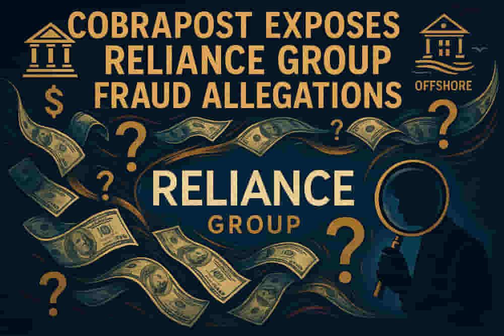 ਕੋਬਰਾਪੋਸਟ ਵੱਲੋਂ ਰਿਲਾਇੰਸ ADA ਗਰੁੱਪ 'ਤੇ ਭਾਰੀ ਵਿੱਤੀ ਧੋਖਾਧੜੀ ਦੇ ਦੋਸ਼; ਗਰੁੱਪ ਨੇ ਖਾਰਜ ਕੀਤੇ ਦੋਸ਼