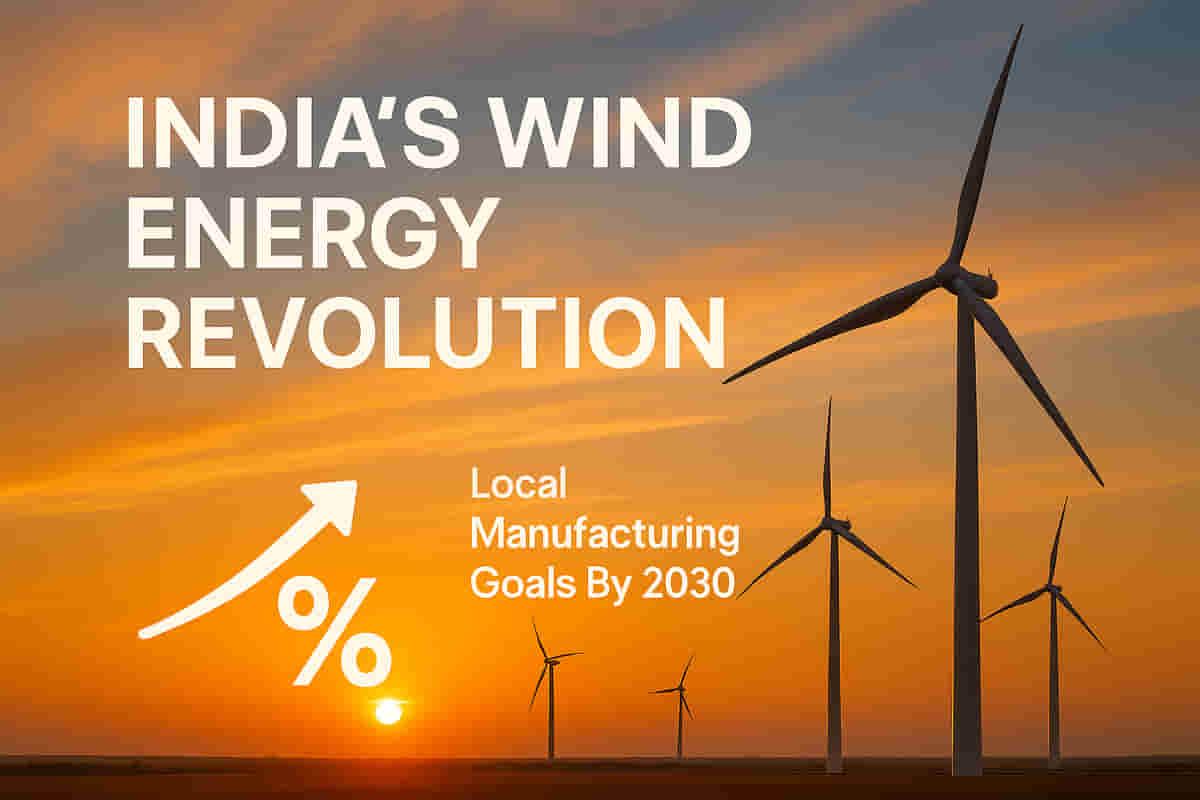 ਭਾਰਤ 2030 ਤੱਕ ਵਿੰਡ ਐਨਰਜੀ ਵਿੱਚ 85% ਘਰੇਲੂ ਸਮੱਗਰੀ ਨੂੰ ਵਧਾਉਣ ਲਈ ਜ਼ੋਰ ਦੇ ਰਿਹਾ ਹੈ
