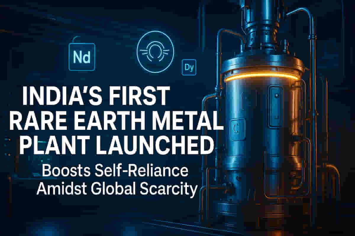 ਵਿਸ਼ਵ ਸਪਲਾਈ ਚਿੰਤਾਵਾਂ ਦਰਮਿਆਨ ਭਾਰਤ ਨੇ ਪਹਿਲਾ ਰੇਅਰ ਅਰਥ ਮੈਟਲ ਪਲਾਂਟ ਲਾਂਚ ਕੀਤਾ