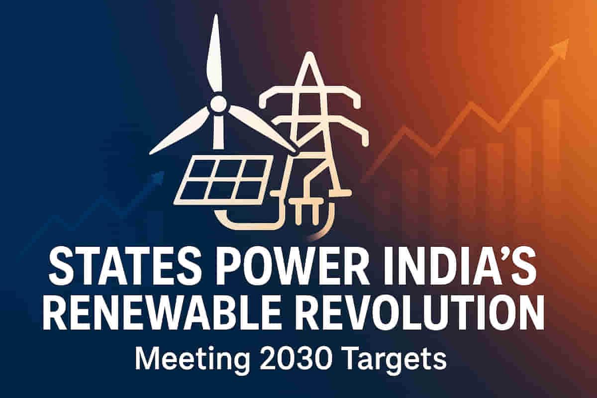 2030 ਦੇ ਨਾਨ-ਫਾਸਿਲ ਸਮਰੱਥਾ ਟੀਚੇ ਨੂੰ ਪੂਰਾ ਕਰਨ ਲਈ ਰਾਜ ਭਾਰਤ ਦੀਆਂ ਅਭਿਲਾਸ਼ੀ ਨਵਿਆਉਣਯੋਗ ਊਰਜਾ ਦੀ ਕੋਸ਼ਿਸ਼ ਨੂੰ ਚਲਾ ਰਹੇ ਹਨ।