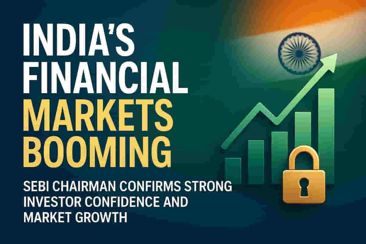செபி தலைவர் துஹின் காந்த பாண்டே இந்தியாவின் ஆழமான நிதிச் சந்தைகள் மற்றும் வளர்ந்து வரும் முதலீட்டாளர் நம்பிக்கையை எடுத்துக்காட்டுகிறார்