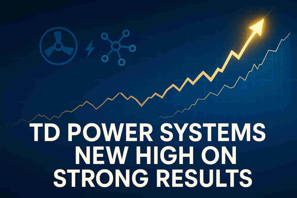TD பவர் சிஸ்டம்ஸ் Q2 முடிவுகள் மற்றும் அதிக வர்த்தக வால்யூம்களால் புதிய உச்சத்தை தொட்டது
