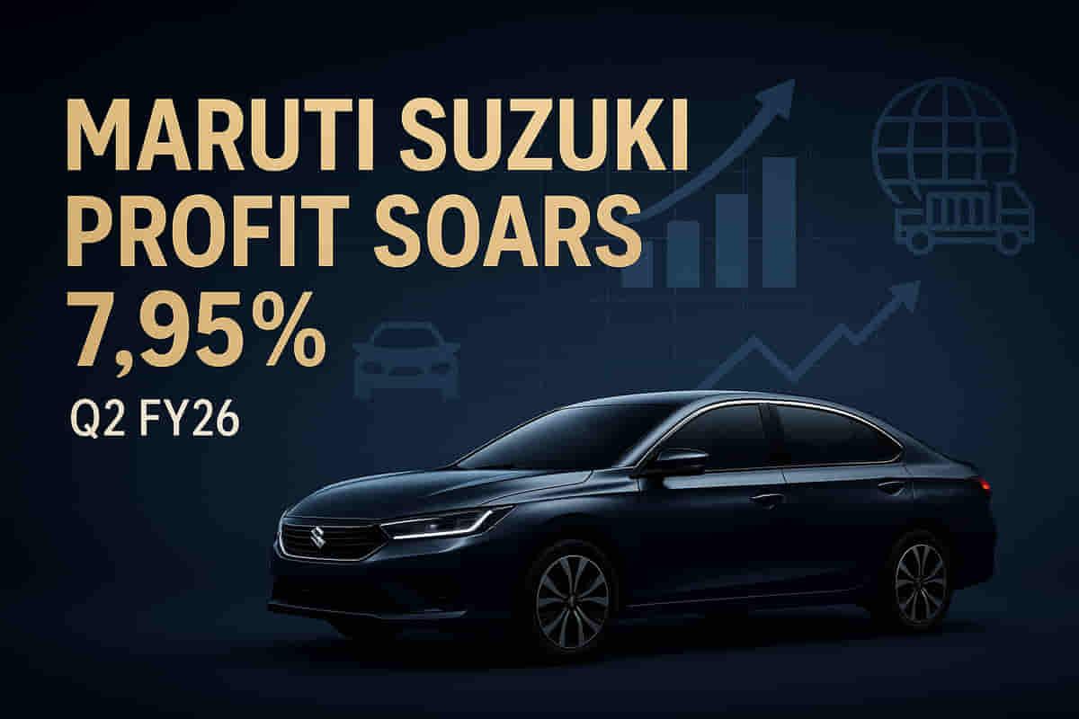 மாருதி சுஸுகி Q2 FY26 லாபம் 7.95% அதிகரிப்பு; ஏற்றுமதி, வருவாய் 13% உயர்வு