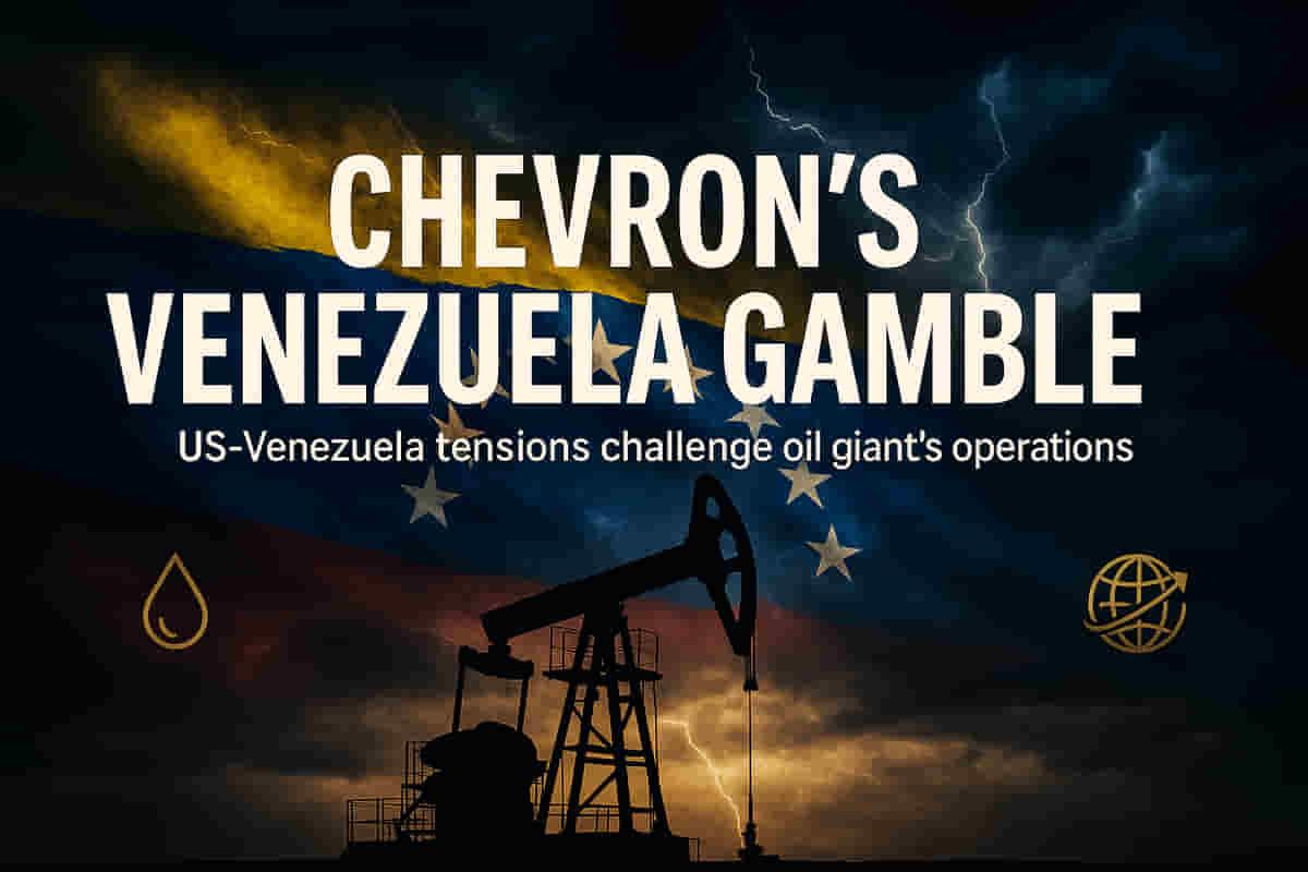 ਵੈਨੇਜ਼ੁਏਲਾ 'ਤੇ ਅਮਰੀਕੀ ਦਬਾਅ ਵਧਣ 'ਤੇ, ਸ਼ੇਵਰੌਨ ਭੂ-ਰਾਜਨੀਤਿਕ ਚੌਕੜੀ 'ਤੇ ਸੰਤੁਲਨ ਬਣਾ ਰਿਹਾ ਹੈ