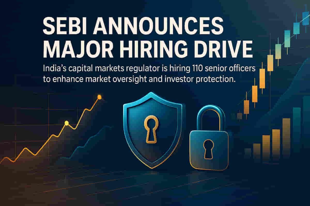 మార్కెట్ పర్యవేక్షణను బలోపేతం చేయడానికి సెబీ 110 సీనియర్ స్థానాలకు రిక్రూట్మెంట్ డ్రైవ్ ప్రారంభించింది.