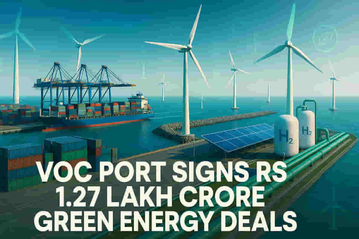 వి.ఓ. சிதம்பரம் పోర్ట్ అథారిటీ ₹1.27 లక్షల కోట్ల పైగా 28 గ్రీన్ ఎనర్జీ డీల్స్పై సంతకం చేసింది