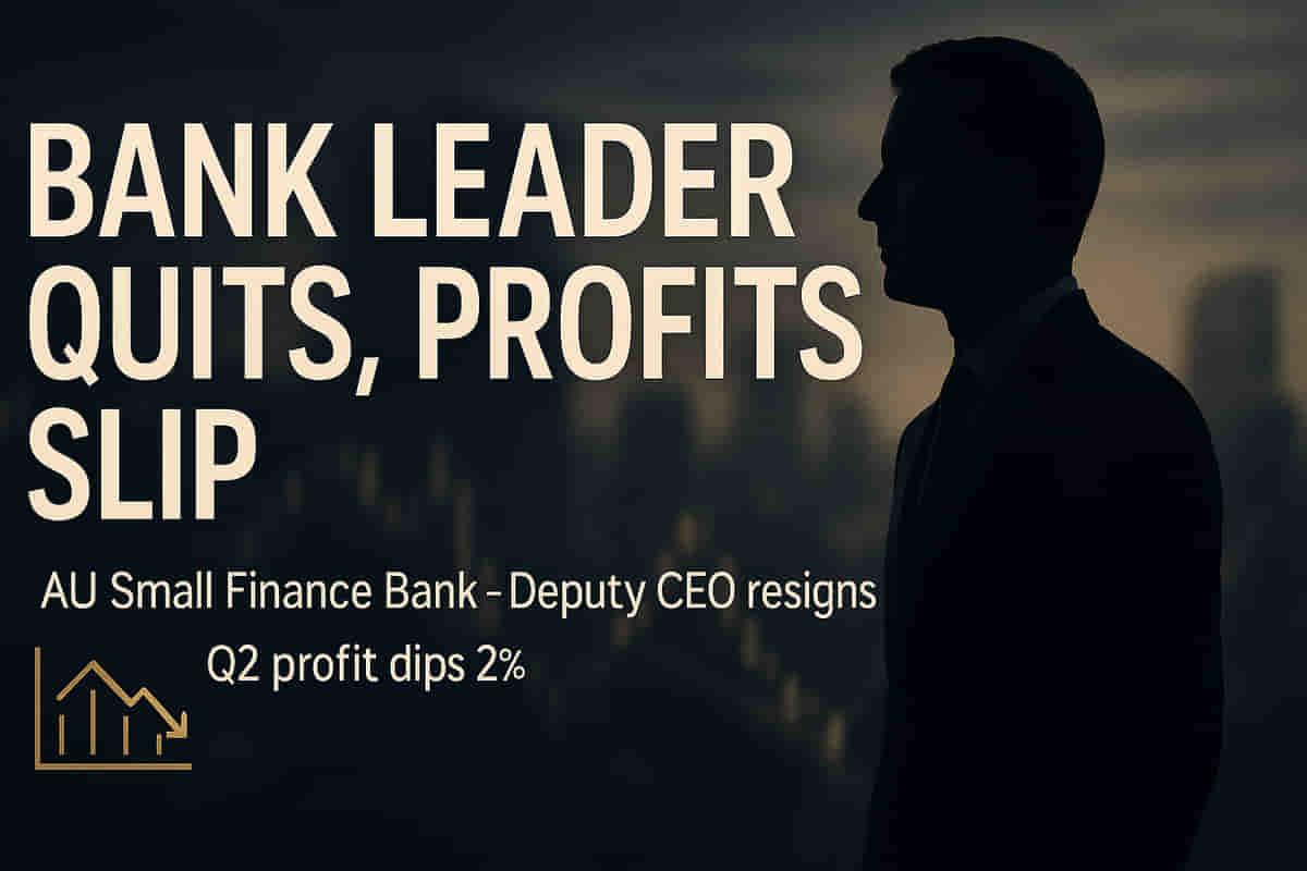 ஏயூ ஸ்மால் ஃபைனான்ஸ் வங்கியின் துணை தலைமை நிர்வாக அதிகாரி ராஜீவ் யாதவ் ராஜினாமா; Q2 லாபம் 2% குறைவு