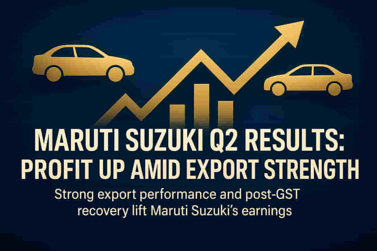 મારુતિ સુઝુકીનો Q2 નફો 7% વધ્યો, મજબૂત નિકાસથી વેગ મળ્યો, અંદાજ કરતાં ઓછો