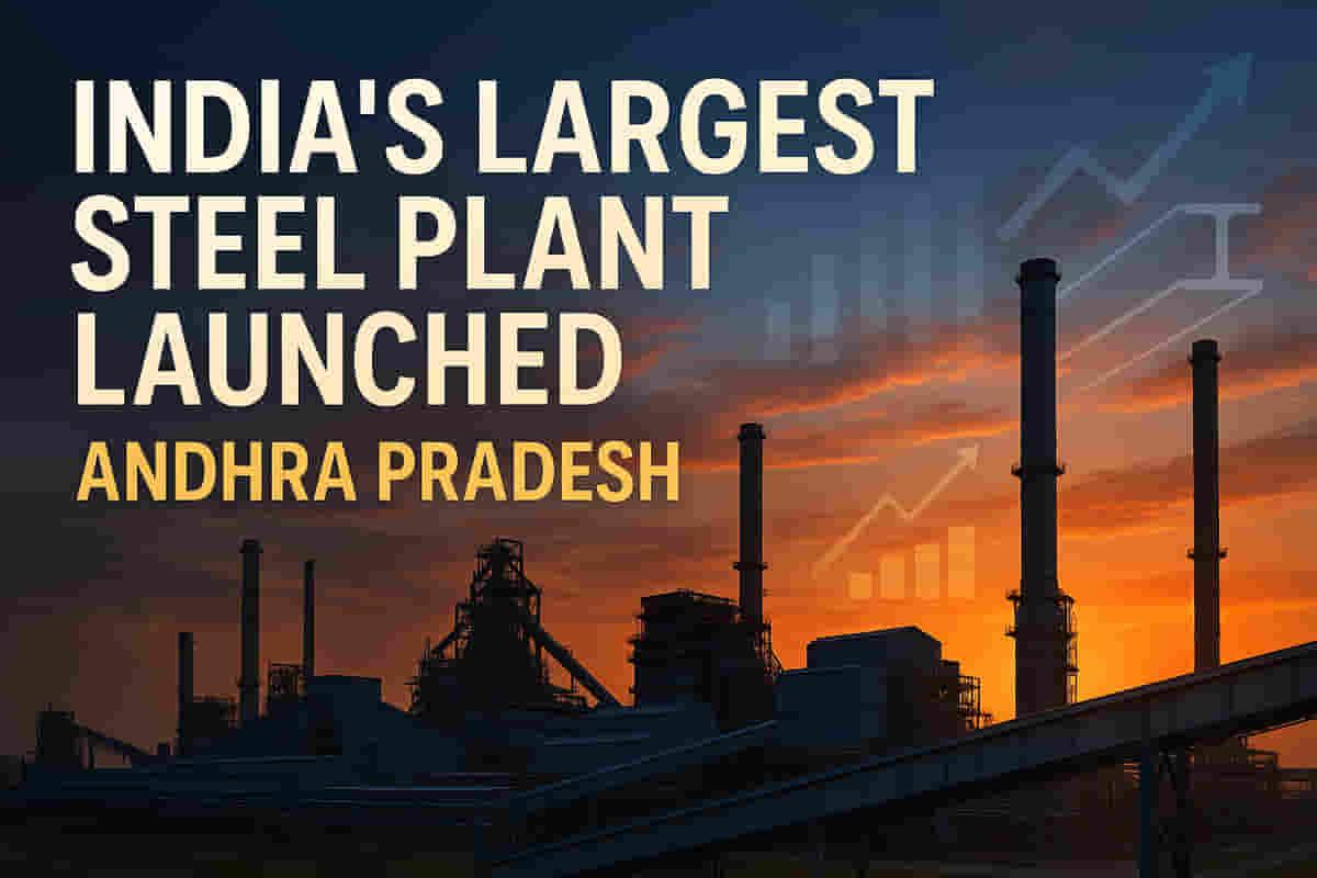 आंध्र प्रदेशात ₹80,000 कोटींच्या गुंतवणुकीसह, भारताच्या सर्वात मोठ्या ग्रीनफील्ड स्टील प्लांटला पर्यावरणीय मान्यता
