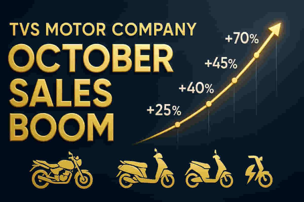 டிவிஎஸ் மோட்டார் அக்டோபர் 2025-ல் 11% விற்பனை வளர்ச்சியைப் பதிவு செய்தது