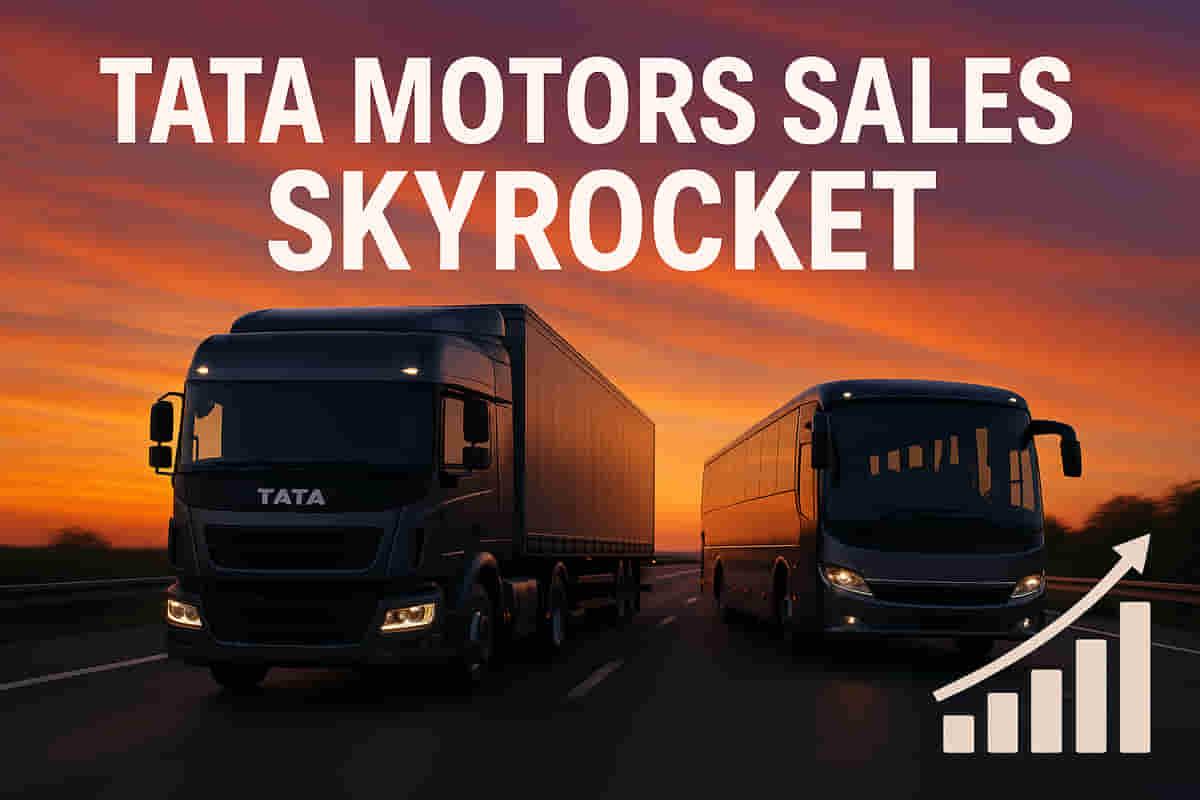 டாடா மோட்டார்ஸ் அக்டோபரில் வர்த்தக வாகன விற்பனையில் 10% அதிகரிப்பைப் பதிவு செய்துள்ளது