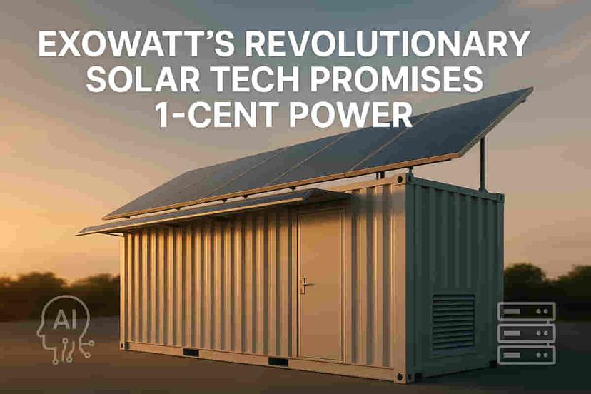 AI యొక్క ఎనర్జీ నైట్మేర్ ముగిసిందా? Exowatt $50M తో అల్ట్రా-చౌక సౌర శక్తిని పొందింది, 1-సెంటు విద్యుత్తును వాగ్దానం చేసింది!