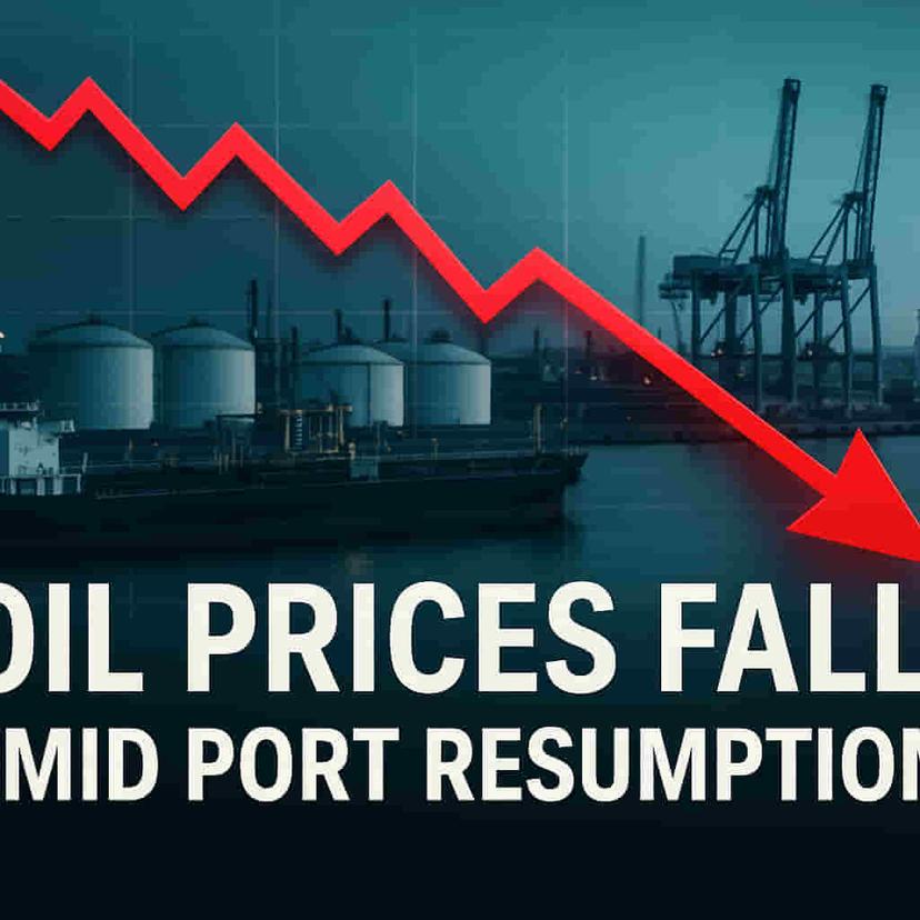 भू-राजकीय तणाव आणि जागतिक अतिरिक्त पुरवठ्याच्या पार्श्वभूमीवर रशियन बंदराने कामकाज पुन्हा सुरू केल्याने तेलाच्या किमतीत घट