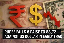 విదేశీ పెట్టుబడుల ప్రవాహాలు, బలమైన గ్రీన్బ్యాక్ మధ్య, అమెరికా డాలర్తో పోలిస్తే భారత రూపాయి 88.72 వద్ద బలహీనపడింది